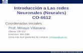 Introducción a Las redes Neuronales (Neurales) CO-6612prof.usb.ve/mvillasa/redes/Introduccion-vl.pdf · Introducción a las Redes Neuronales Artificiales • Sistema de Evaluación:
