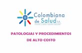 PATOLOGIAS Y PROCEDIMIENTOS DE ALTO COSTO COSTO.pdf · continuo, prolongado y con medicamentos y procedimientos especiales.