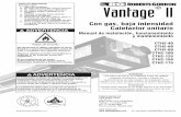 Si huele a gas: Vantage II - rg-inc.com Vantage ll IOS Orig.pdf · cualiﬁcado en la instalación y el mantenimiento de ... 12.3 Ajuste de presión de gas en el colector ... t e