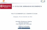 II CICLO DE JORNADAS DE ENERGÍA - · PDF fileDemanda de gas en España vs. Europa ... PUEBLA DE GUZMAN GUILLENA LAGOACA ALDEADAVILA: 2900 ... eléctrica en España ha sido el que