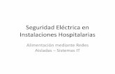 Seguridad Eléctrica en Instalaciones Hospitalariasdea.unsj.edu.ar/ihospitalarias/Redes IT.pdf · La vigilancia del aislamiento El sistema IT consiste en: –un transformador de aislamiento,