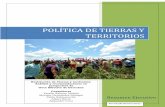 POLÍTICA DE TIERRAS Y TERRITORIOS - · PDF file1 Restitución de Tierras y Territorios: Análisis y Recomendaciones El presente trabajo es un documento que fue elaborado en el marco