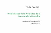 Presentación Aspectos claves de la Ley 1448 de Reparación ...web.fedepalma.org/.../Fedepalma/Propiedadtierraruralencolombia.pdf · desarrollo capacidad institucional • artÍculo