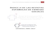 ÍNDICE H DE LAS REVISTAS ESPAÑOLAS DE ... - …digibug.ugr.es/bitstream/10481/20235/1/indiceh_ciencias_sociales.pdf · Índice H de las Revistas Españolas de Ciencias Sociales