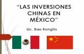 INVERSIÓN DE CHINA EN MÉXICO - dusselpeters.comdusselpeters.com/CECHIMEX/200515baoinversiones.pdf · Inversiones de 2000 a 2014: Inversión ... Búsqueda de recursos 2. Búsqueda