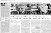 «Barthes interpela al lector como lo hace la buena ficción» · PDF fileEl grado cero de la escritura de Fiódor Dostoievski. siruela-Fce, ... La lista de títulos de Roland Barthes