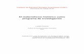 El materialismo histórico como programa de investigacióndigital.csic.es/bitstream/10261/2008/1/dt-9204.pdf · El materialismo histórico como programa de investigación* ... los