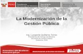 La Modernización de la Gestión Pública - · PDF fileGeneral Secretaría de Gestión Pública ... Afirmación de un Estado eficiente y transparente. ... así como articulando esfuerzos