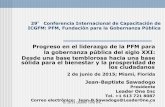 29 Conferencia Internacional de Capacitación de ICGFM:  · PDF fileprioridad para el gobierno de mi país (sí, tal vez, no) ... Creativo - panel de 500 clientes