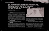 EL CRÍTICO INTERNACIONAL: Baldomero Sanín Cano, el …bibliotecadigital.univalle.edu.co/bitstream/10893/2241/1/EL CRITICO... · Resumen Baldomero Sanín ... aliado de la nueva vida