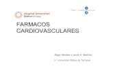 FARMACOS CARDIOVASCULARES - scartd.orgscartd.org/arxius/fcos_cardiovasc_pres06.pdf · Esquema del sistema renina angiotensina aldosterona Vía oral, excepto Enalapril(puede ser ev)