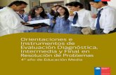 Orientaciones e Instrumentos de Evaluación Diagnóstica, 4 · PDF fileEvaluación Diagnóstica 4° Medio 38 3.5.2. ... Lectora y Resolución de Problemas, como parte de los procesos