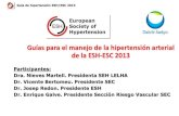 Guías para el manejo de la hipertensión arterial de la ESH ...secardiologia.es/images/e-learning/presentaciones/Presentacion... · Guías para el manejo de la hipertensión arterial