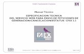 Manual Técnico ESPECIFICACION TECNICA DEL  · PDF fileFAEX Facturación Express   Ventas al Teléfono 01 55 63884357 Correo: ventas@faex.com.mx Página 1 de 39