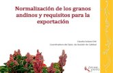 Presentación de PowerPoint - quinua.pequinua.pe/wp-content/uploads/2015/12/4-Claudia-Solano-Convencion...Siete (07) Normas Técnicas Peruanas (NTP) aprobadas ... Requisitos microbiológicos