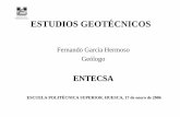 Fernando García Hermoso Geólogo - epsh.unizar.esepsh.unizar.es/~serreta/documentos/Geotecnia.pdf · – SE ELABORA EN BASE A ENSAYOS DE CAMPO Y DE LABORATORIO ADECUADOS AL TIPO