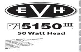 50 Watt Head - EVH Gearsupport.evhgear.com/manuals/EVH_5150III_50W_AmpHead_OwnersM… · El relámpago con el símbolo de cabeza de flecha dentro de un triángulo equilátero tiene