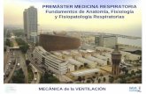 PREMÁSTER MEDICINA RESPIRATORIA Fundamentos de · PDF filePREMÁSTER MEDICINA RESPIRATORIA Fundamentos de Anatomía, Fisiología y Fisiopatología Respiratorias MECÀNICA de la VENTILACIÓN