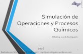 Simulación de Operaciones y Procesos Químicos · PDF filedeAjuste. Indicadores de desempeño en teoría de colas. III Simulación de procesos en estado estacionario: Características