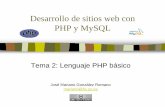 Desarrollo de sitios web con PHP y MySQL - lsi.us.es · PDF fileEstructuras de control 7. ... como en C. La marca ... Sólo se pueden definir constantes de los tipos escalares (boolean,
