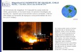 Magnitud 8.2 NORESTE DE IQUIQUE, CHILE - iris. · PDF filede Chile. La localización y el mecanismo del terremoto son consistentes con el deslizamiento sobre la interfaz del límite