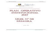 UGEL Nº 09 · PDF file4. Acciones ... UGEL N 09 HUAURA P.O.I . 2017 Área de Gestión Institucional Equipo de Planificación 1. Resumen Ejecutivo 2017 1. Objetivo General