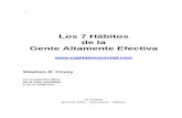 Los 7 Hábitos de la Gente Altamente Efectiva - ntslibrary.com Books/7 Habitos.pdf · Traducción de Jorge Piatigorsky ISBN 950-12-9000-X 1.Título - I. Mejoramiento Personal ¡ª