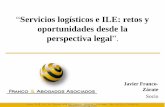 Servicios logísticos e ILE: retos y oportunidades desde la ... · PDF fileoperación logística integral logÍstica punto de vista del estado punto de vista del particular lugares