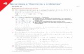 Soluciones a “Ejercicios y problemas” · PDF file4 Soluciones a “Ejercicios y ... ˜ Re˜ exiona sobre la teoría 22 Calcula el valor de a, b ... Calcula la T.V.M. de la función