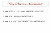 Parte I. Teoría del Consumidor - uam.es · PDF fileParte II. Teoría del Consumidor • Tema 2: La conducta de los consumidores • Tema 3: Teoría de la demanda • Tema 4: El modelo