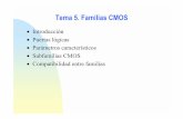 Tema 5. Familias CMOS - Redes-Linux. · PDF fileCompatibilidad entre familias • Posibles problemas de acoplo entre familias debido a ∗ Diferentes tensiones de alimentación ∗