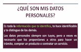 ¿Qué son mis datos personales? - invi.df.gob.mx · PDF filecolor de piel, iris, cabello, lunares, cicatrices y otras señas particulares