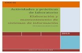 Actividades y prácticas de laboratorio · PDF fileEMSI-02 2013 Actividades y prácticas de laboratorio Elaboración y mantenimiento de sistemas de información PSP Ariadna Hernández