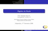 Álgebra de Boole - users.dcc.uchile.clusers.dcc.uchile.cl/~clgutier/Capitulo_3.pdf · El Algebra de Boole´ es un sistema matem´atico que utiliza variables y operadores l´ogicos.