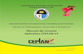 Manual de Usuario Aplicativo CEPLAN V1 - une.edu.pe · PDF file- 6 - Nota: La clave viene predeterminada por los cuatro últimos dígitos del documento de identidad ingresado en la