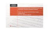 PROGRAMACION DIDACTICA DE PIANO · PDF file... Armonización y acompañamiento al piano de ... Ejercicios de improvisación al piano ... esquemas armónicos y ejercicios de improvisación