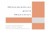 Matemáticas para Maestros - Universidad de Granadajgodino/edumat-maestros/manual/8_matematicas... · Matemáticas para maestros MATEMÁTICAS PARA MAESTROS Los autores Departamento