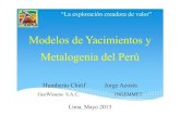 Modelos de Yacimientos y Metalogenia del Perú y... · de yacimientos minerales. ∗Representa la génesis de uno o varios tipos de depósitos Época Metalogenética minerales y en