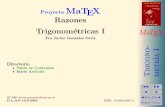 Proyecto MaTEX Razones Trigonom´etricas I MaTEXpersonales.unican.es/gonzaleof/Ciencias_1/trigo_1.pdf · MATEMATICAS 1º Bachillerato A s = B + m v r = A + l u B d CIENCIAS MaTEX