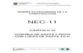 NEC2011-CAP.10-VIVIENDA DE HASTA 2 PISOS CON · PDF filepoliestireno o mamposterÍa, o alma hueca. ..... 25 10.5.7 a) enchape con malla electro soldada y mortero en ... 10.8 cimentaciones