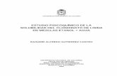 ESTUDIO FISICOQUÍMICO DE LA SOLUBILIDAD DEL · PDF fileTabla 4-1. Solubilidad experimental de ClonLis en mezclas cosolventes etanol + agua expresada en fracción molar (102) a diferentes