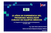 15 AÑOS DE EXPERIENCIA DEL PROGRAMA …cencomed.sld.cu/socbio2007/trabajos/pdf/conferencias/aguiar/jueves/... · SOFTWARE MÉDICO • Diagnóstico ... y Dispositivos Médicos en