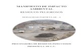 MANIFIESTO DE IMPACTO AMBIENTAL - SINATsinat.semarnat.gob.mx/dgiraDocs/documentos/col/estudios/2009/06CL... · Incineración de RPBI´s ... ambiente y considerados como tales por