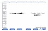 Receptor Audio Visual - Marantz USm.us.marantz.com/DocumentMaster/US/mz_SR5011_om_u_esp_v00A.… · Reproducción de música desde un dispositivo Bluetooth 80 ... 0Con la tecnología
