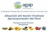Situación del Sector Frutícola Agroexportador del Perúprocitrus.org/seminario/documentos/miercoles/ENRIQUE-CAMET... · Tenemos como objetivo el desarrollo del sector agrario ...