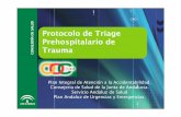 Protocolo de Triage Prehospitalario de Trauma grave Dic 2011 · PDF fileProtocolo de Triage Prehospitalario de Trauma Plan Integral de Atención a la Accidentabilidad. Consejeria de