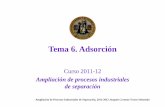 Tema 6. Adsorción - Academia Madrid Ingeniería Cartagena99 Centro de ... · PDF fileAmpliación de Procesos Industriales de Separación, 2011/2012. Joaquín Coronas Bibliografía