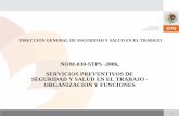 NOM-030-STPS -2006, SERVICIOS PREVENTIVOS DE SEGURIDAD Y ... · PDF filemedidas preventivas o al programa de seguridad y salud en el ... Operación y mantenimiento de maquinaria y