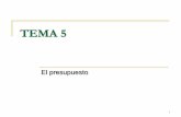 TEMA 5 - ocw.uca.es · PDF fileTEMA 5 El presupuesto . 2 Estructura del tema 1. Concepto y características del presupuesto público 2. Estructura y contenido del presupuesto 3