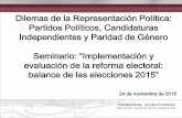 Dilemas de la Representación Política: Partidos Políticos ...portales.te.gob.mx/implementacion_evaluacion/media/pdf/86ee59bf9bc... · 12 de 17 legislaciones locales 2016 ... Bolivia